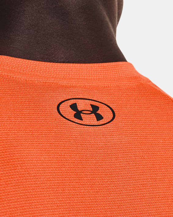 Men's UA Tech™ 2.0 Textured Short Sleeve T-Shirt, Orange, pdpMainDesktop image number 3